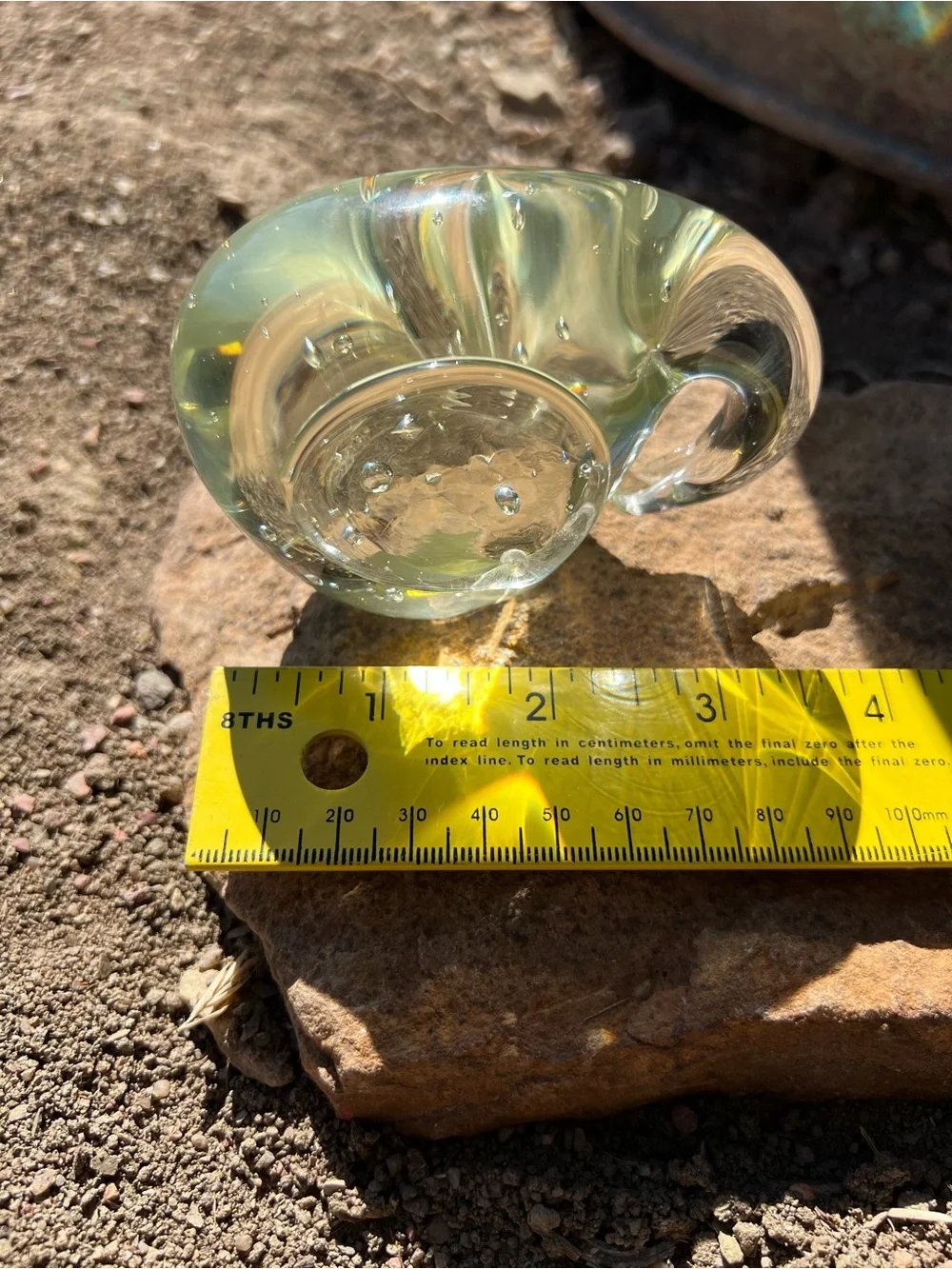 Elephant Hand-Blown Glass paperweight Clear